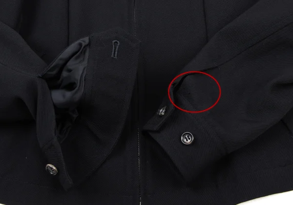 robe de chambre COMME des GARCONS Velour Collar Tuck Wool Zip Blouson K-176056_006