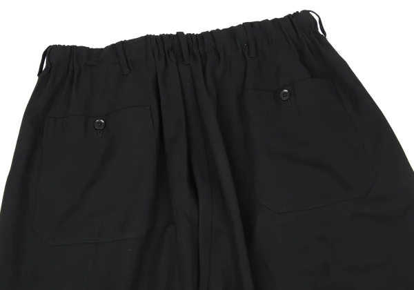 Yohji Yamamoto POUR HOMME Wool Gabardine Hem Rib Pants K-176057_010
