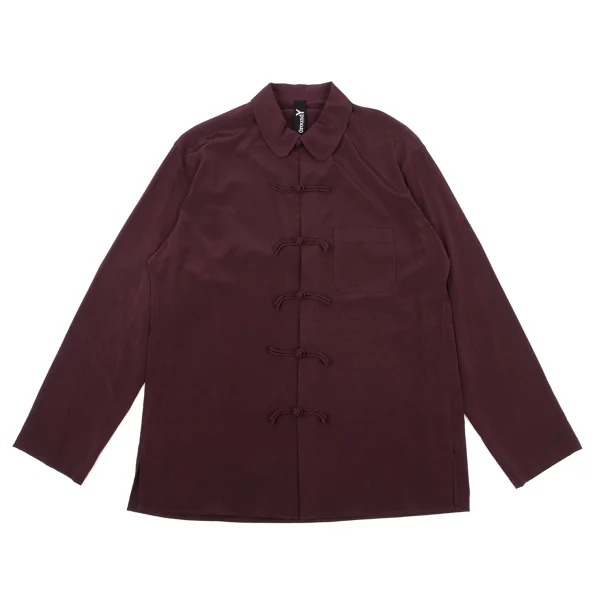 Ground Y Chinese Button Shirt Bordeaux 3 K-176062_001