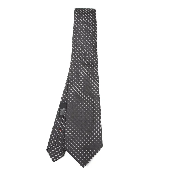 JIL SANDER Circular Dot Tie Black  K-176064_001