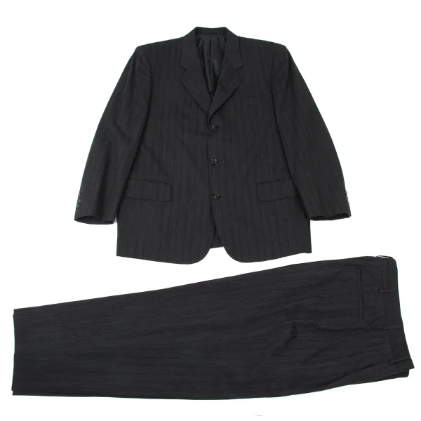 COMME des GARCONS HOMME Striped Woven Jacket & Pants Grey S K-176073_001