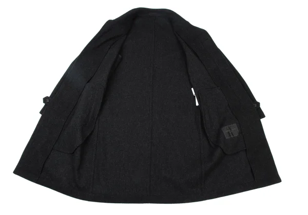 COMME des GARCONS HOMME Lightweight Melton Wool Coat K-176074_011