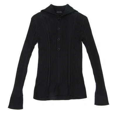 JOSEPH HOMME Cotton Rib Henry-neck Knit Top