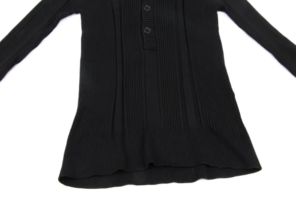 JOSEPH HOMME Cotton Rib Henry-neck Knit Top K-176076_008
