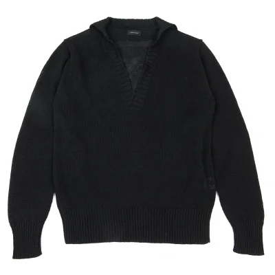 JOSEPH HOMME Cotton Linen V-neck Knit Top