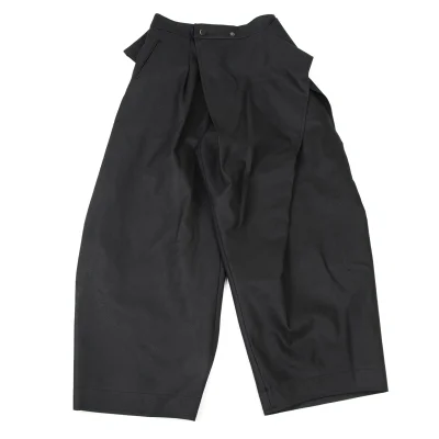 ISSEY MIYAKE PRONOUNCED BODY Synthetic Leather Wrap Design Pants