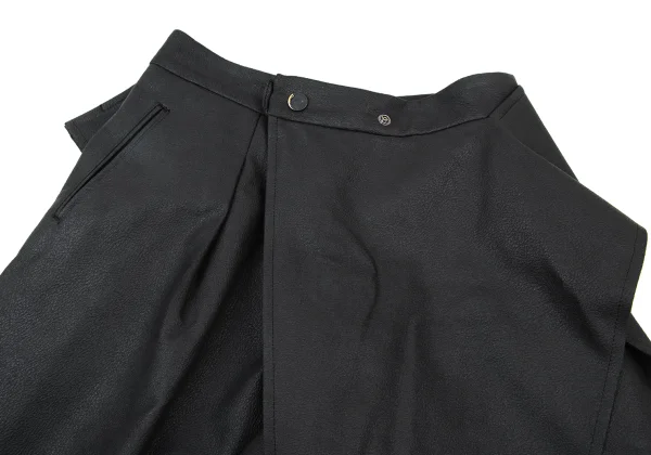 ISSEY MIYAKE PRONOUNCED BODY Synthetic Leather Wrap Design Pants K-176084_002