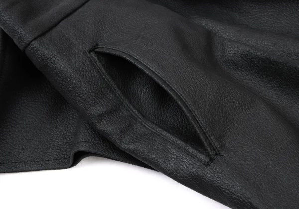 ISSEY MIYAKE PRONOUNCED BODY Synthetic Leather Wrap Design Pants K-176084_004