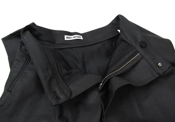 ISSEY MIYAKE PRONOUNCED BODY Synthetic Leather Wrap Design Pants K-176084_006