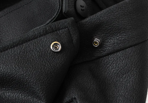 ISSEY MIYAKE PRONOUNCED BODY Synthetic Leather Wrap Design Pants K-176084_007