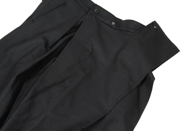 ISSEY MIYAKE PRONOUNCED BODY Synthetic Leather Wrap Design Pants K-176084_008