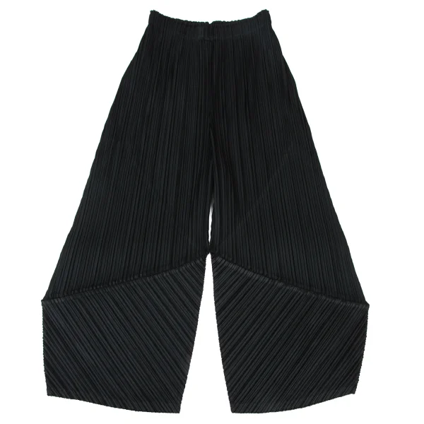 PLEATS PLEASE THICKER BOTTOMS Switching Wide Pants Black 3 K-176087_001