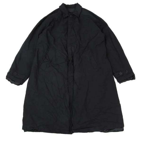 COMME des GARCONS HOMME Dyed Poly Bal-collar Coat Black M K-176093_001