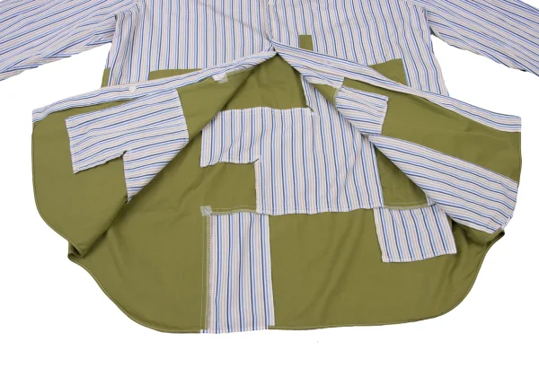 COMME des GARCONS HOMME PLUS Switching Stripe Shirt K-176095_010