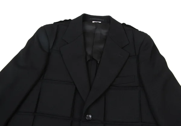 COMME des GARCONS HOMME PLUS Square Patch Wool Jacket K-176096_002