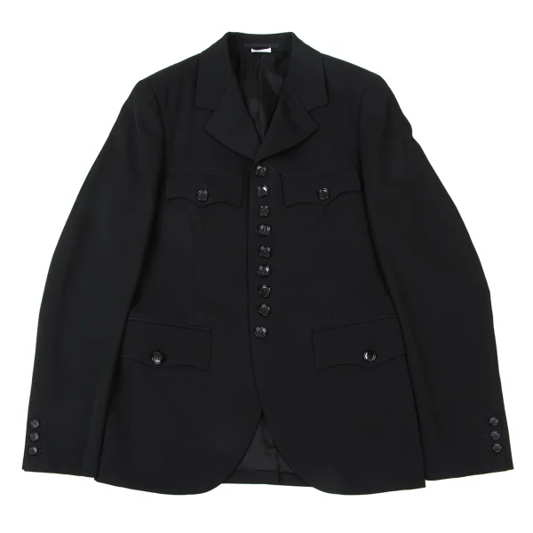 COMME des GARCONS HOMME PLUS Wool Gaba Napoleon Jacket Black M K-176097_001