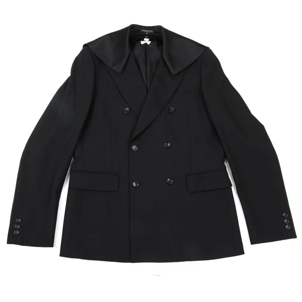 COMME des GARCONS HOMME PLUS Sailor Collar Stripe Jacket Black M K-176100_001