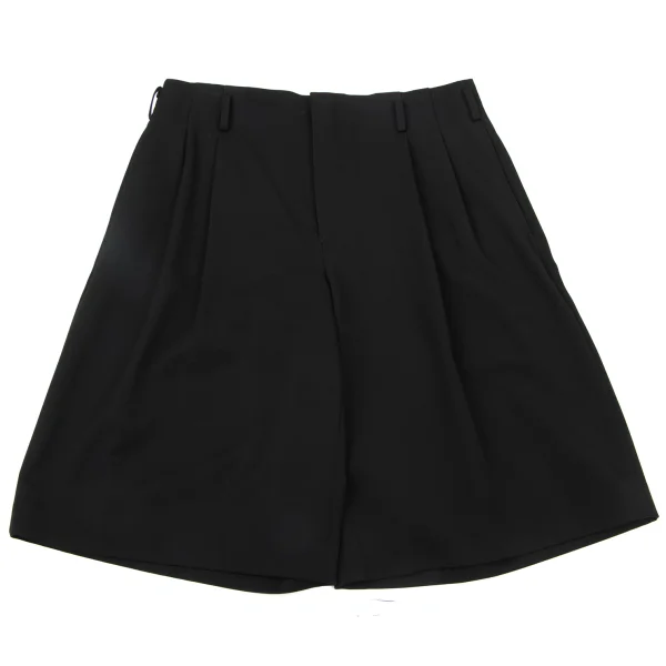 COMME des GARCONS HOMME PLUS Wool Tuck Shorts Black M K-176101_001