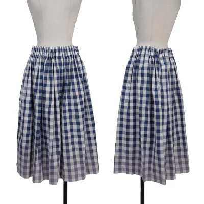 tao Cotton Checker Gradient Skirt