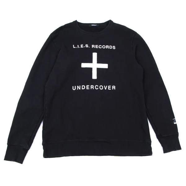 UNDERCOVER L.I.E.S RECORDS Print Sweatshirt Black 3 K-176108_001