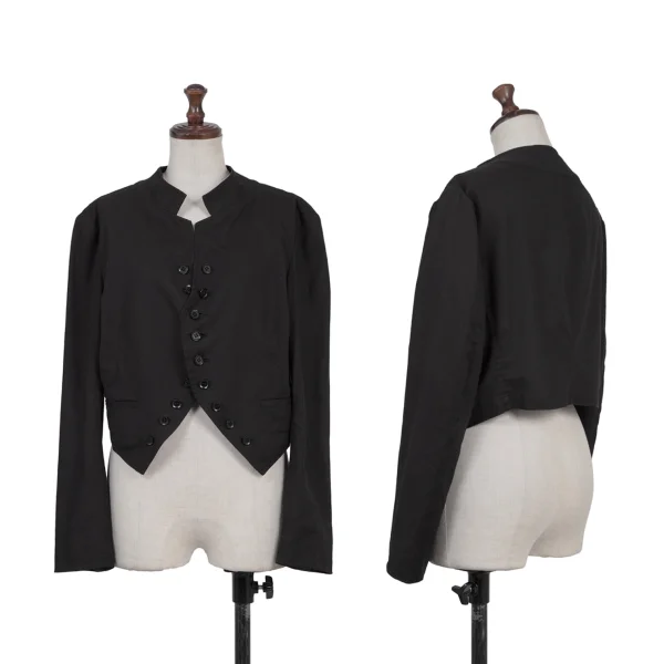 Y's Cotton Many Button Jacket Black 2 K-176115_001