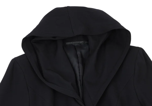 Yohji Yamamoto FEMME Wool Hooded Long Jacket K-176116_004