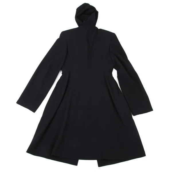 Yohji Yamamoto FEMME Wool Hooded Long Jacket K-176116_011