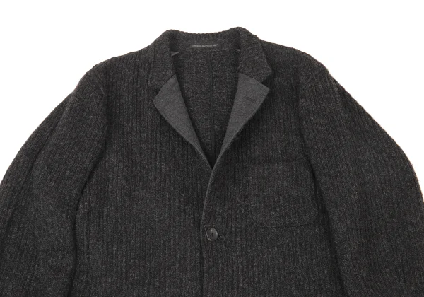 Yohji Yamamoto COSTUME D' HOMME Wool Blend Low-Gauge Knit Jacket K-176119_002
