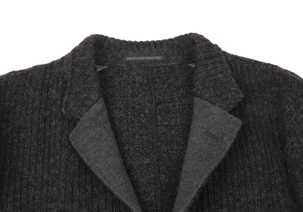 Yohji Yamamoto COSTUME D' HOMME Wool Blend Low-Gauge Knit Jacket K-176119_003