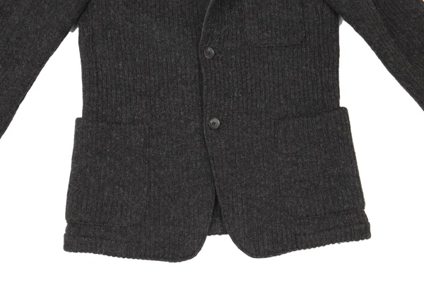 Yohji Yamamoto COSTUME D' HOMME Wool Blend Low-Gauge Knit Jacket K-176119_010