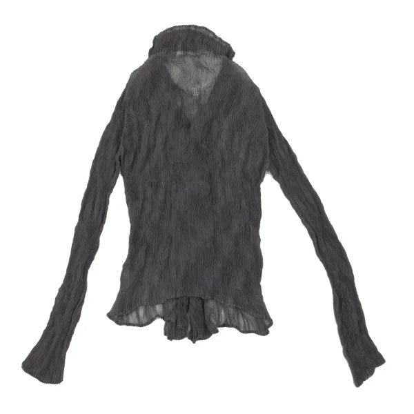 ISSEY MIYAKE Wrinkled Pleats Layered Collar Cardigan K-176124_010