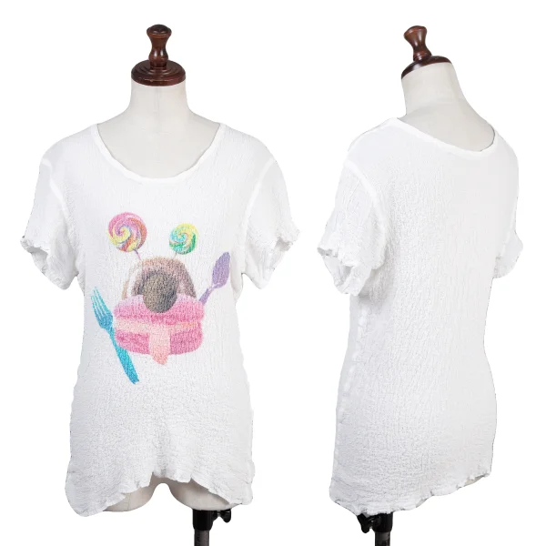 Unbranded Sweets Monster Print Cauliflower T-Shirt White M K-176129_001