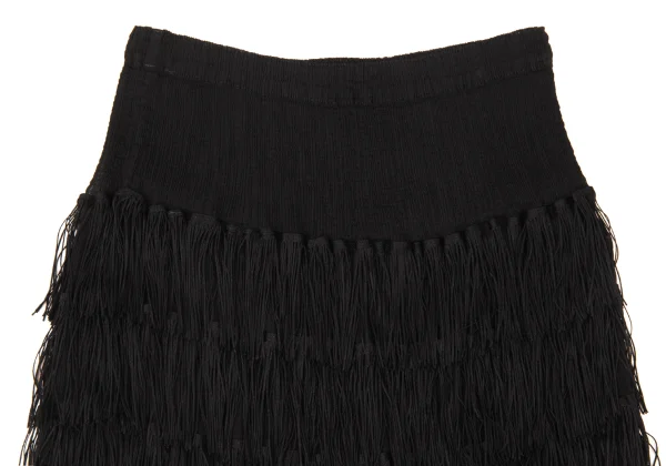 Unbranded Fringed Crepe Pleated Skirt K-176130_003