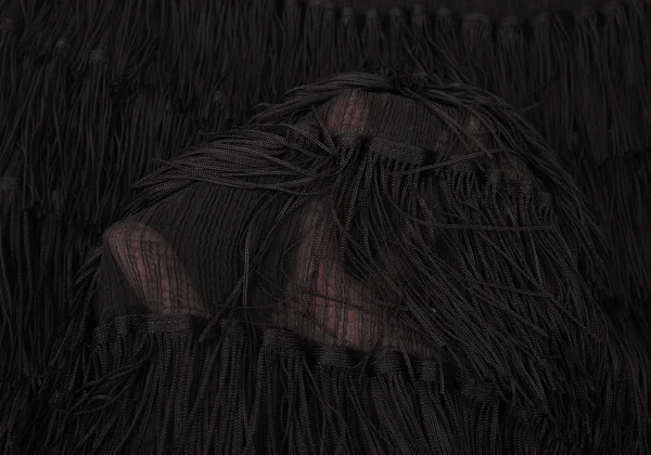 Unbranded Fringed Crepe Pleated Skirt K-176130_008