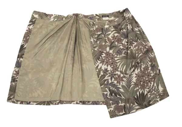 GIORGIO ARMANI Botanical Print Rayon Wrap Skirt K-176135_007