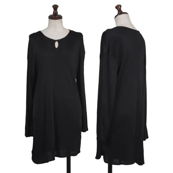 EMPORIO ARMANI Button Neck Rayon Top Black 42 K-176138_001