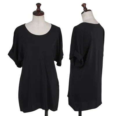 GIANNI VERSACE Silk Rolled-up Sleeves Top