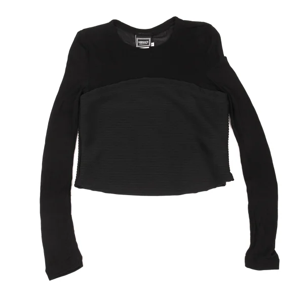 VERSACE JEANS COUTURE Pleats Switching Mesh Top K-176141_002