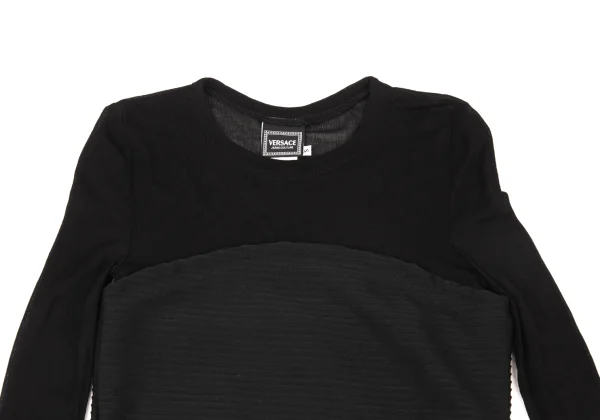 VERSACE JEANS COUTURE Pleats Switching Mesh Top K-176141_003