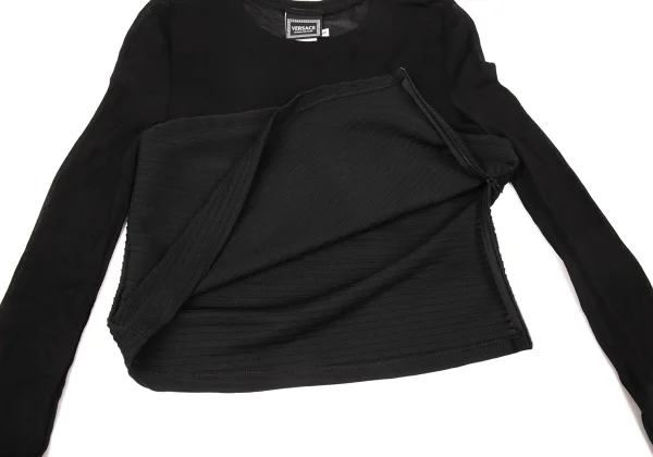 VERSACE JEANS COUTURE Pleats Switching Mesh Top K-176141_008