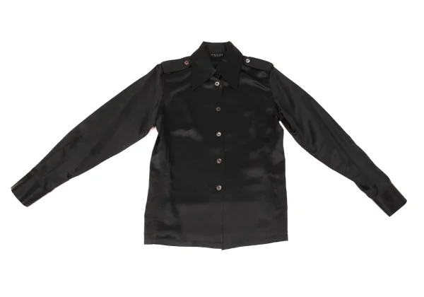 GUCCI Epaulets Silk Shirt K-176142_002