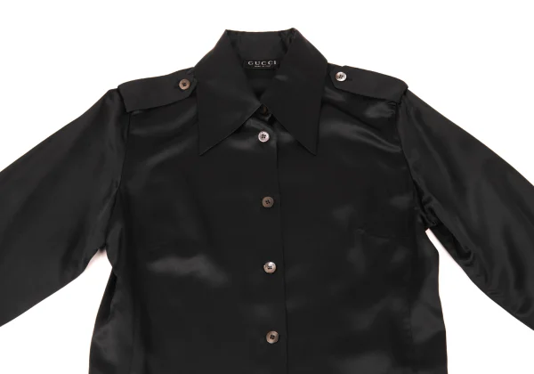 GUCCI Epaulets Silk Shirt K-176142_003