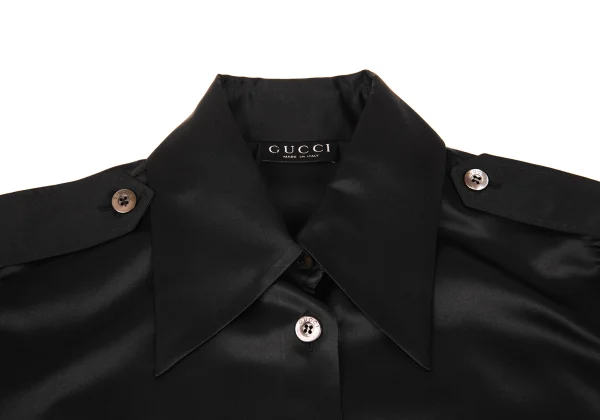GUCCI Epaulets Silk Shirt K-176142_004