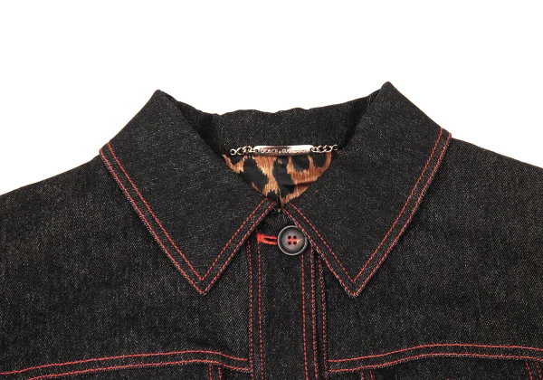 DOLCE&GABBANA Leopard Lining Stitch Denim Jacket K-176143_004