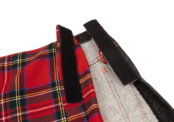 DOLCE&GABBANA Check Front Denim Mini Skirt K-176144_005