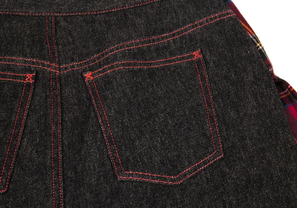 DOLCE&GABBANA Check Front Denim Mini Skirt K-176144_009