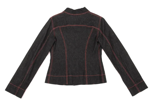 DOLCE&GABBANA Stitch Denim Jacket & Check Skirt K-176145_011