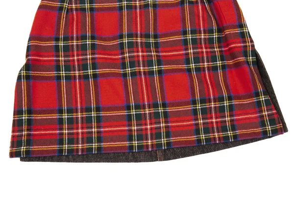 DOLCE&GABBANA Stitch Denim Jacket & Check Skirt K-176145_015