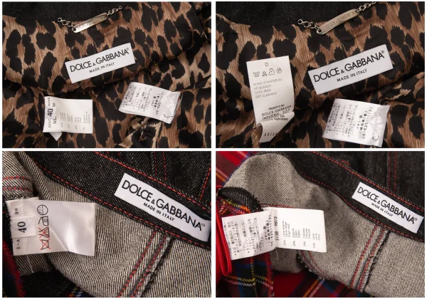 DOLCE&GABBANA Stitch Denim Jacket & Check Skirt K-176145_020