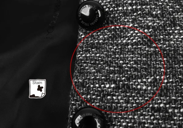 DOLCE&GABBANA Mixed Wool Button Design Jacket K-176146_011